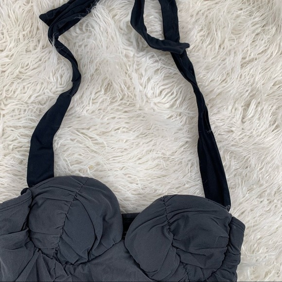 Albion Ruched Grey & Black One Piece Swimsuit Women’s Size Small - Picture 12 of 14